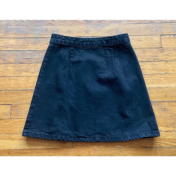 ASOS Black Button Up Denim Skirt sz 8 UK (sz 4 US) - Picture 4 of 7